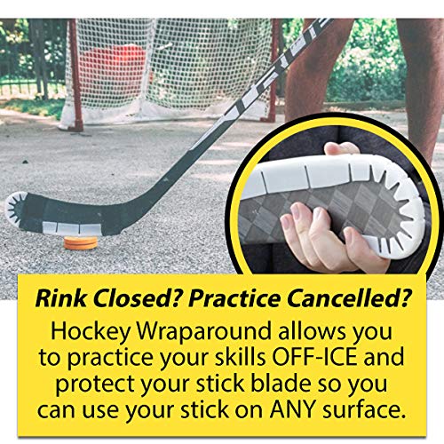 Wraparound Hockey Stick Blade Protector for Off Ice Training  Street Hockey - Long Lasting -Cuts to Fit Kids  Intermediate  Senior Sticks - Hockey Training Equipment  Accessories  Gear (White  1 Pack) - Image 2